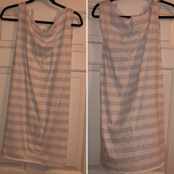 {American Apparel}Grey White Stripe Body Con Dress - Picture 1 of 6